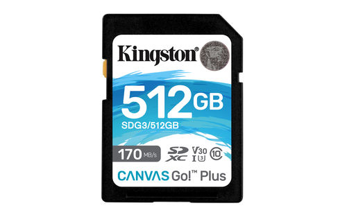 512GB SDXC CANVAS GO PLUS 170R C10 UHS-I U3 V30 – Kingston Technology