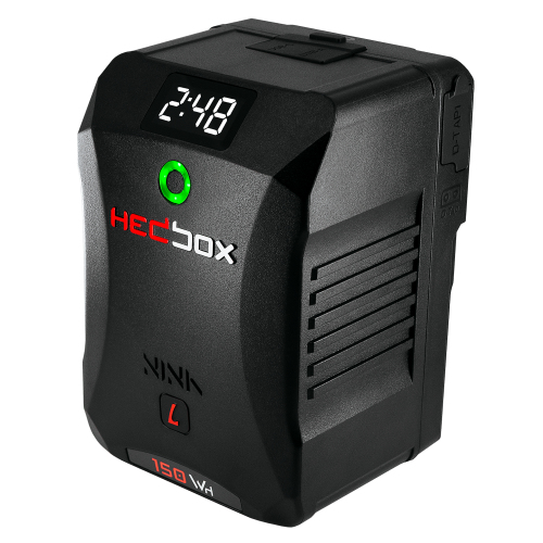 Mini V-Mount Battery 150 Wh 2x D-tap & USB-A and USB-C Out OLED Display with IDR System – Hedbox