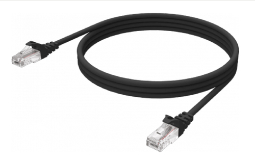 VISION Professional installation-grade Ethernet Network cable - LIFETIME WARRANTY - RJ-45 (M) to RJ-45 (M) - UTP - CAT 6 - 250 MHz - 24 AWG - booted - 1 m - black – Vision