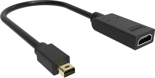VISION Professional installation-grade Mini DisplayPort to HDMI adaptor - LIFETIME WARRANTY - 4K 60Hz - gold connectors - HDMI 2.0 - does not convert HDMI to DP - mDP (M) to HDMI (F) - ATI eyefinity multi-screen display - overall length 225 mm - outer 5.5 – Vision