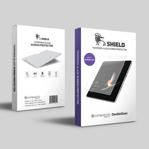 SHIELD DoubleGlass - Screen protector for tablet - glass - for Microsoft Surface Go – Compulocks