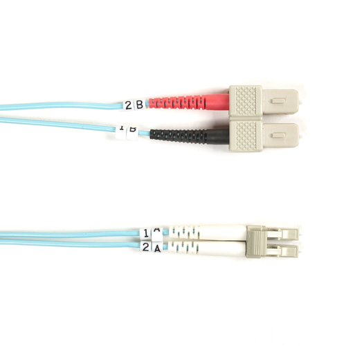 OM3 LC-SC DUPLEX AQUA 5M – Black Box