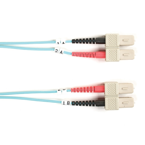 FIBRE PATCH CABLE 10M 10 GIG SC TO SC AQUA – Black Box