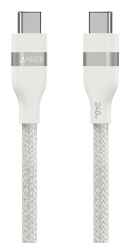 USB-C TO USB-C CABLE 3FT 240W WHITE – Anker