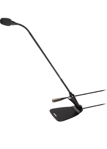 18” (45.7 cm) Gooseneck Microphone with Integrated Desktop Base and inline preamp – shure