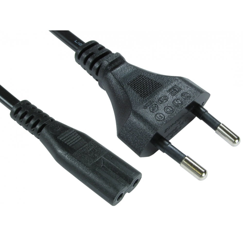 2MTR EURO M-C7 F FIG 8 BLK POW CAB – Cables Direct