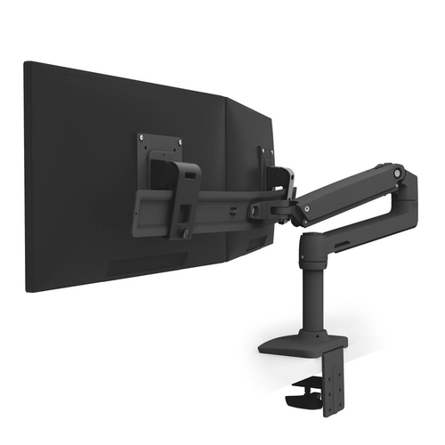 LX DESK DUAL DIRECT ARM MATTE BLACK – Ergotron