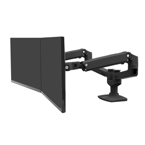LX DUAL SIDE-BY-SIDE ARM MATTE BLACK – Ergotron
