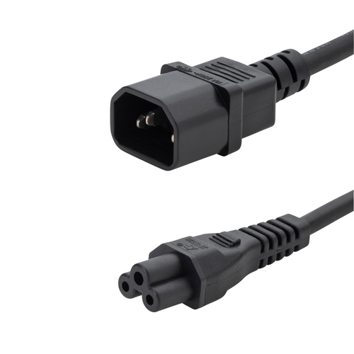 15CM MAINS POWER ADAPTER C14 PLUG TO C5(CLOVERLEAF)SOCKET – Group Gear