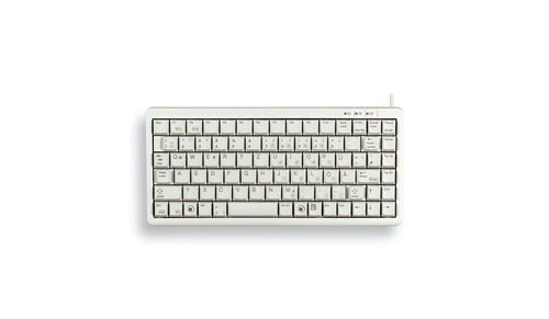 CORDED COMPACT KEYBOARD. GERMAN LAYOUT. LIGHT GREY. USB – Cherry