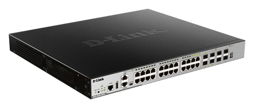 20-port GE PoE 370W Layer 3 Stackable Managed Gigabit Switch including 4-port Combo – D-Link Systems