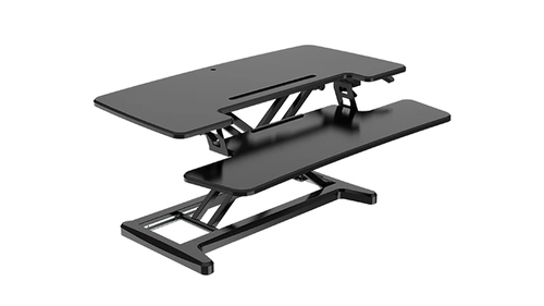 Bakker Elkhuizen Adjustable Sit-Stand Desk Riser 2 in Black. Supplied by Hypertec. – Bakker Elkhuizen