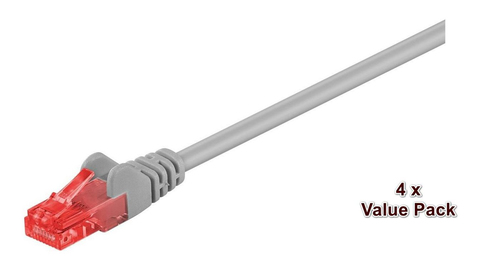 UTP CAT6 20M GREY 4 PACK – MicroConnect