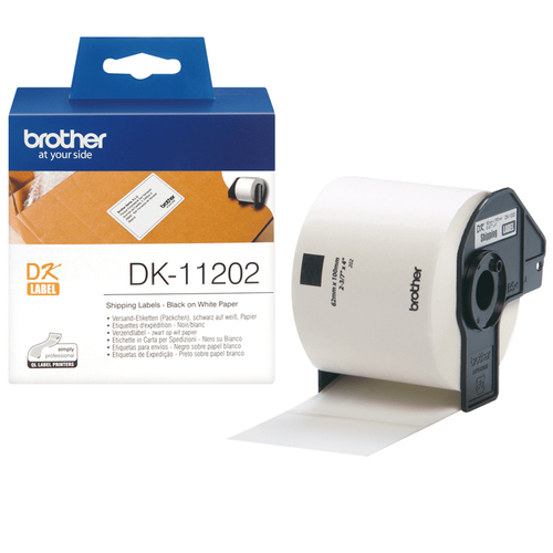 DK SINGLE LABLE ROLLS F/ QL-500/550 300PCS/RL 62X100 – Brother