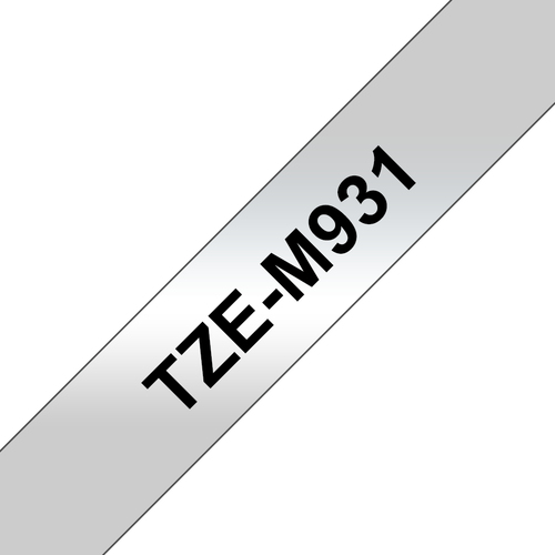TZE-M931 BLACK ON SILVER – Brother