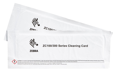 CLEANING CARD KIT IMPROVED ZC100/300 2 CARDS – Zebra Technologies