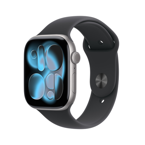 Apple Watch Series 11?GPS + Cellular 46mm Space Grey Aluminium Case with Black Sport Band - S/M – Apple