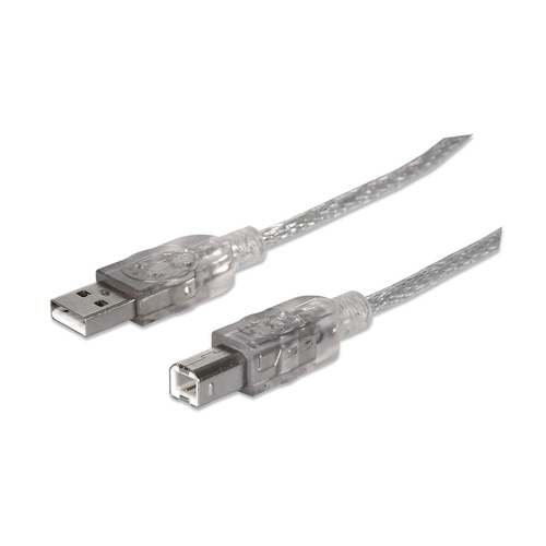 USB-A TO USB-B CABLE 5M- MALE/MALE 480MBPS (USB 2.0) SILV – INTELLINET
