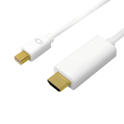DisplayPort cable, mDP/M to HDMI-A/M, 4K/30 Hz, white, 3 m – LogiLink