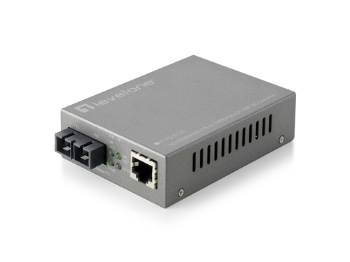 LevelOne 10/100BASE-TX to 100BASE-LX SMF SC Smart Converter; 20km; HTTP Management with remote firmware upgrade supported;ICMP and ARP protocols supported;DHCP Client for easy IP address setup;LLR (Link Loss Return) supported;IEEE 802.1Q VLAN and Double V – Digital Data Communications