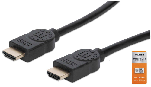 HDMI CABLE ETHERNET 3M 4K/60HZ -MALE/MALE BLACK POLYBAG – INTELLINET