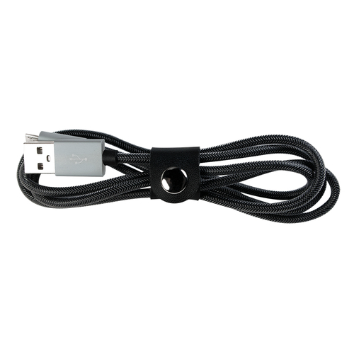 USB 2.0 cable, USB-A/M to Micro-USB/M, nylon, alu, black, 2 m – LogiLink