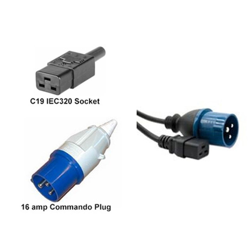 5M 16 AMP COMMANDO PLUG TO IEC C19 SOCKET POWER CABLE – Fairline