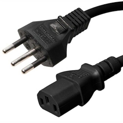 2M SWISS MAINS CABLE - SWISS MAINS PLUG TO C13 IEC SOCKET – Fairline