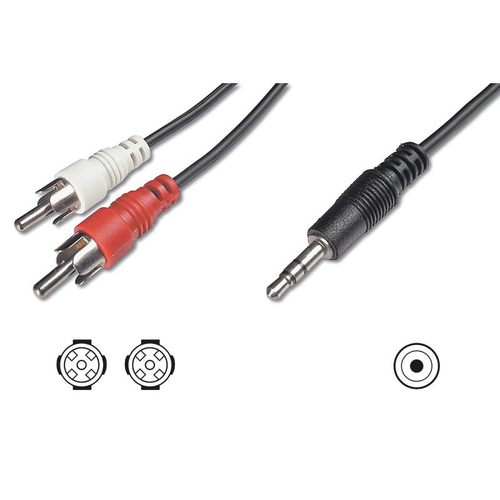3M 3.5mm STEREO JACK - 2 X PHONO PLUGS – Fairline
