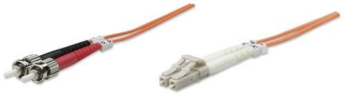 FIBER OPTIC PATCH CABLE MULTI- MODE LC/ST 50/125 OM2 2M ORANGE – INTELLINET