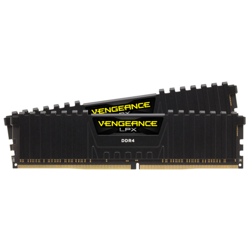 DDR4 3200MHz 32GB 2 x 288 DIMM Unbuffered 16-20-20-38 Vengeance LPX Black Heat spreader 1.35V XMP 2.0 – Corsair