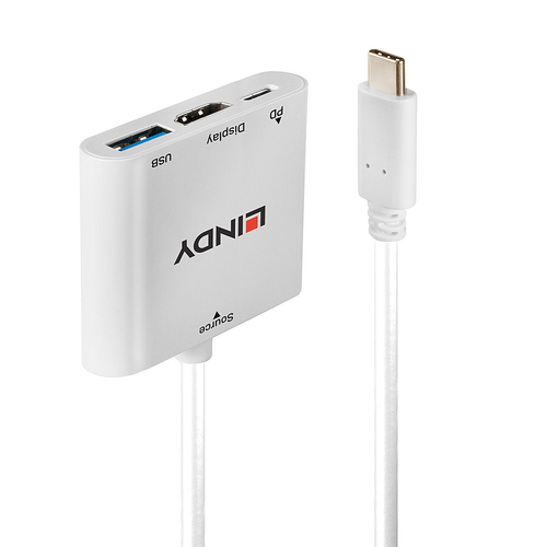 USB 3.1 TYPE C TO HDMI CONVERTER W/PD/USB TYPE A PORT – Lindy
