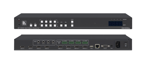 4x4 4K HDR HDMI 2.0 HDCP 2.2 Matrix Switcher with Audio De–embedding – Kramer Electronics