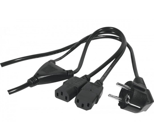A Hypertec® ProConnectLite® EU Y power cable CEE 7/7 to 2 x C13 – Hypertec