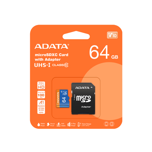 64GB UHS-I CL10 A1 V10 – Adata