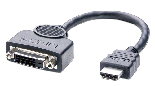 0.2M HDMI / DVI-D CBL HDMI MALE / DVI-D FEMALE – Lindy