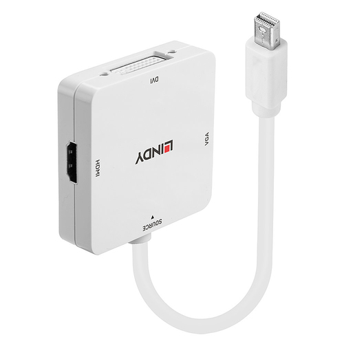 MINI DISPLAYPORT 1.2 TO HDMI VGA + DVI-D ACTIVE ADAPTER – Lindy