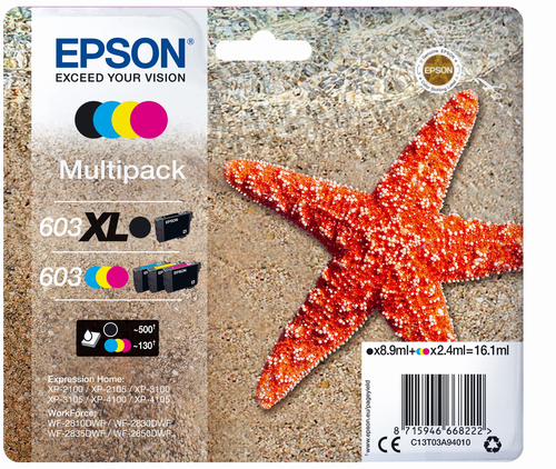 MULTI 4COLOURS 603 XL BLACK STD CMY – Epson