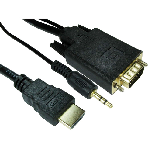 2M HDMI TO VGA & 3.5mm AUDIO ADAPTOR CABLE - M-M – Fairline