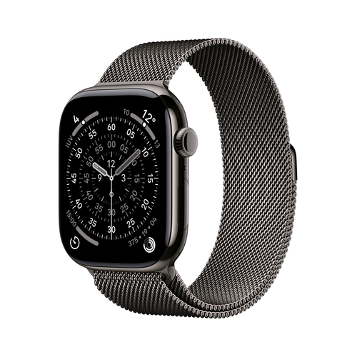 Apple Watch Series 11?GPS + Cellular 46mm?Slate Titanium Case with Slate Milanese Loop - M/L – Apple