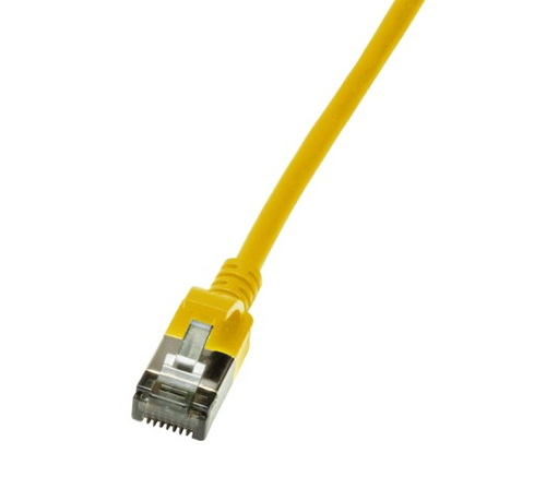Patch cable Cat.6A TPE SlimLine yellow 1,5m – LogiLink