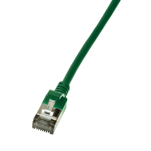 Patch cable Cat.6A TPE SlimLine green 2,0m – LogiLink