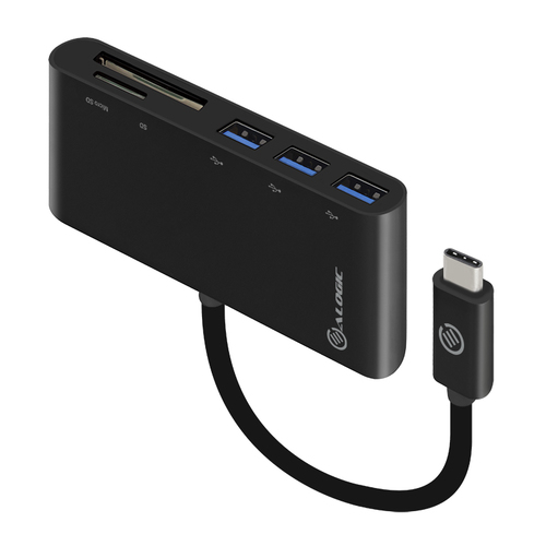 USB-C to Multi Card Reader & 3 Port USB Hub – ALOGIC