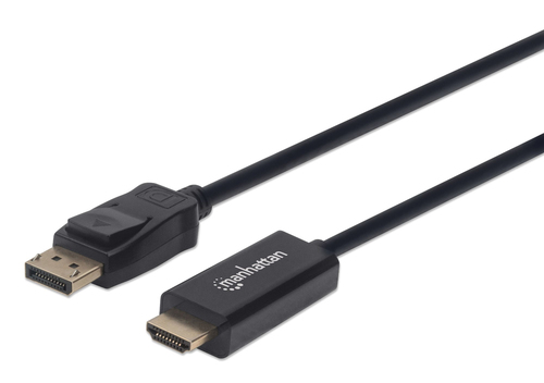DISPLAYPORT TO HDMI CABLE 1.8M- 1080P/60HZ MALE/MALE BLACK POLYB – INTELLINET