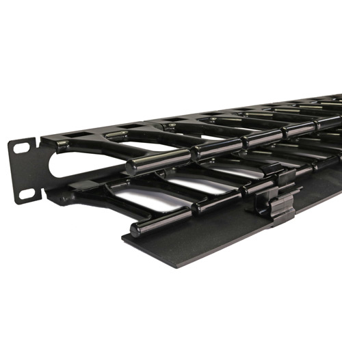 1u Slotted Finger 19inch 92mm Depth Cable Management Black – Cablenet