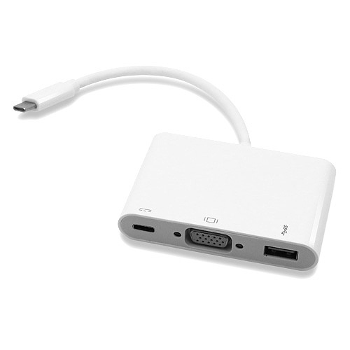 20cm USB 3.1c Male - SVGA, USB 3.1c, USB 3.0 Type A Active Adaptor – Cablenet