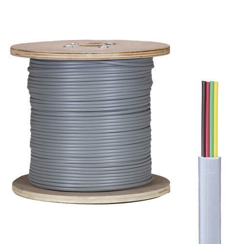 4 Core PVC CPR Eca Silver Grey Flat Modular Cable 305m Reel – Cablenet