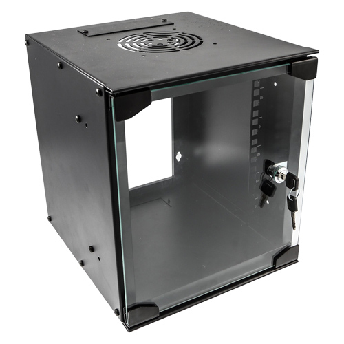 6u 10inch SOHO Wall Mount Cabinet 280W x 310D Black (Flat Pack) – Cablenet