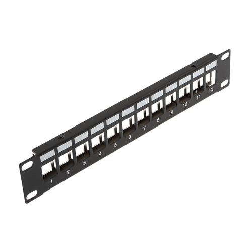 1u 10inch 12 Port Keystone Patch Panel – Cablenet