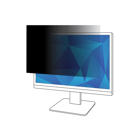 3M Privacy Filters keep confidential information private. Only persons directly in front of the monitor can see the image on screen; others on either side of them see a darkened screen. Designed to fit widescreen desktop LCD monitors with a diagonally mea – 3M